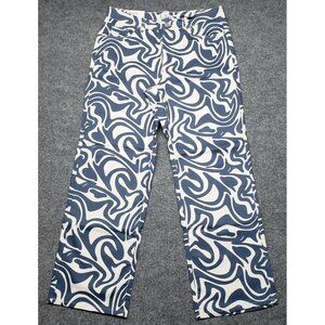 Rue21 Jeans Womens Plus 1X Blue Denim Skate Straight Leg Stretch High Rise New